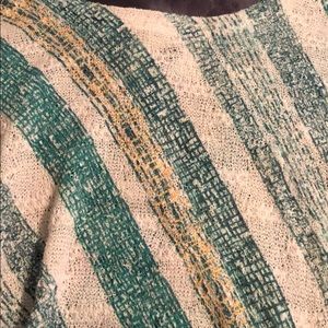 3/4 length sleeve and angled hemline